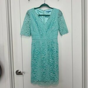 Vintage Light Blue Lace Dress